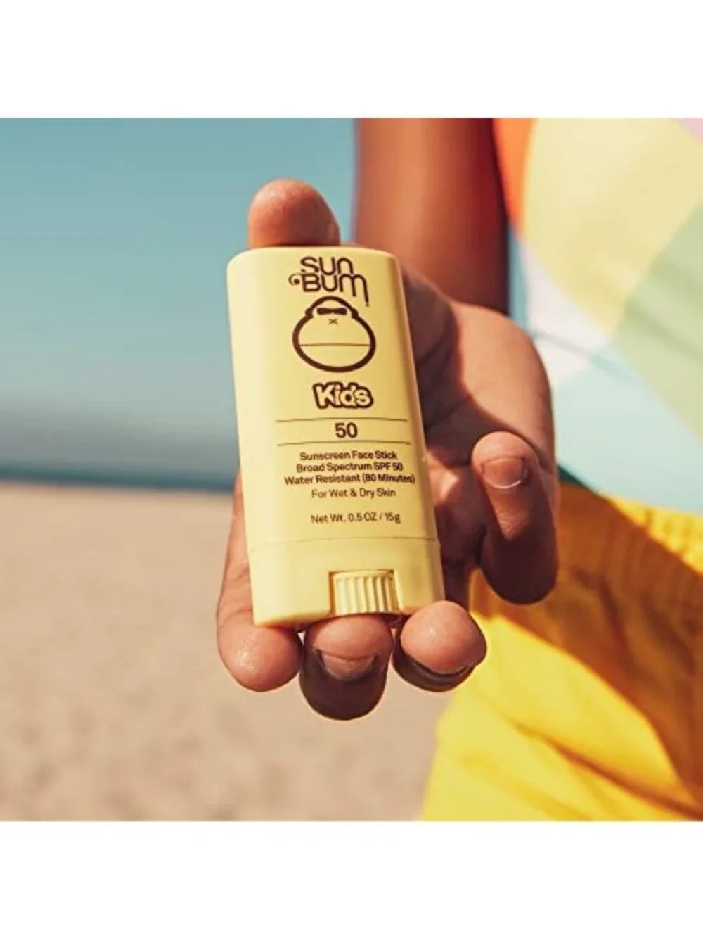 Sun Bum Kids SPF 50 Clear Sunscreen Face Stick Broad Spectrum & Water Resistant